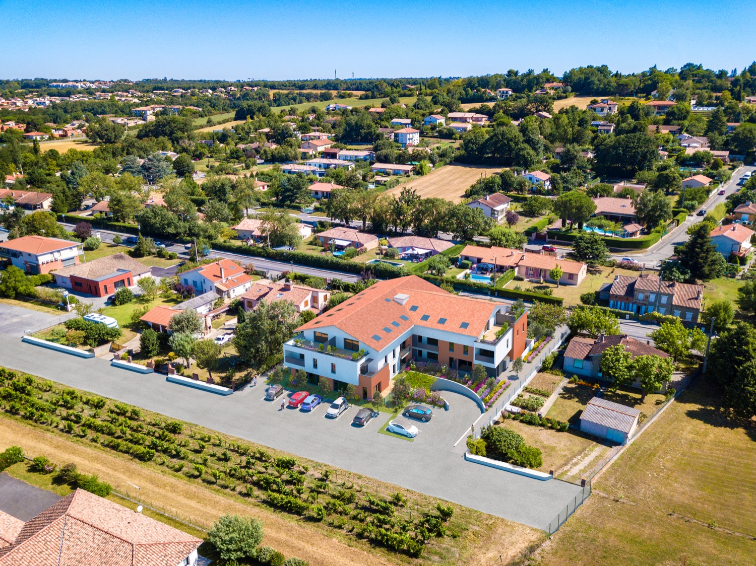 idee-de-ville-ideedeville-vue-impasse-de-l-autan-2-Un-air-de-Cocagne programme immobilier neuf 223 route de Baziège Labège - IDÉE DE VILLE